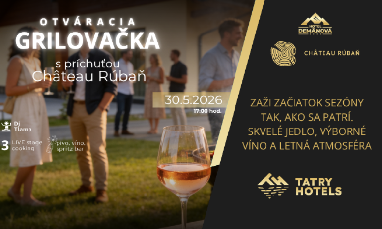 Otváracia grilovačka s príchuťou Château Rúbaň